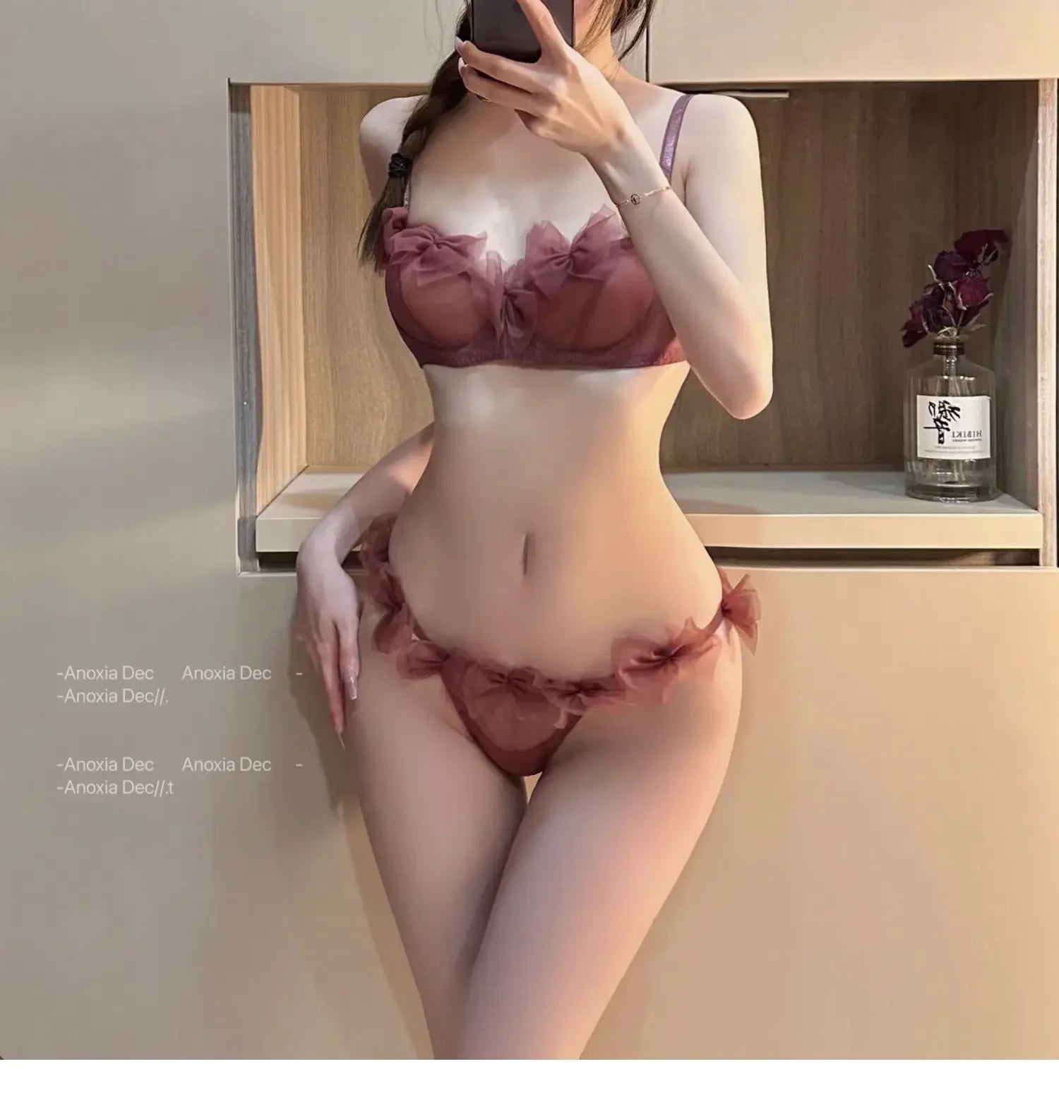 Women’s Rose Lace Bra Set – Sexy Push Up Lingerie Underwear for Women - Harmony Haven - Essentials