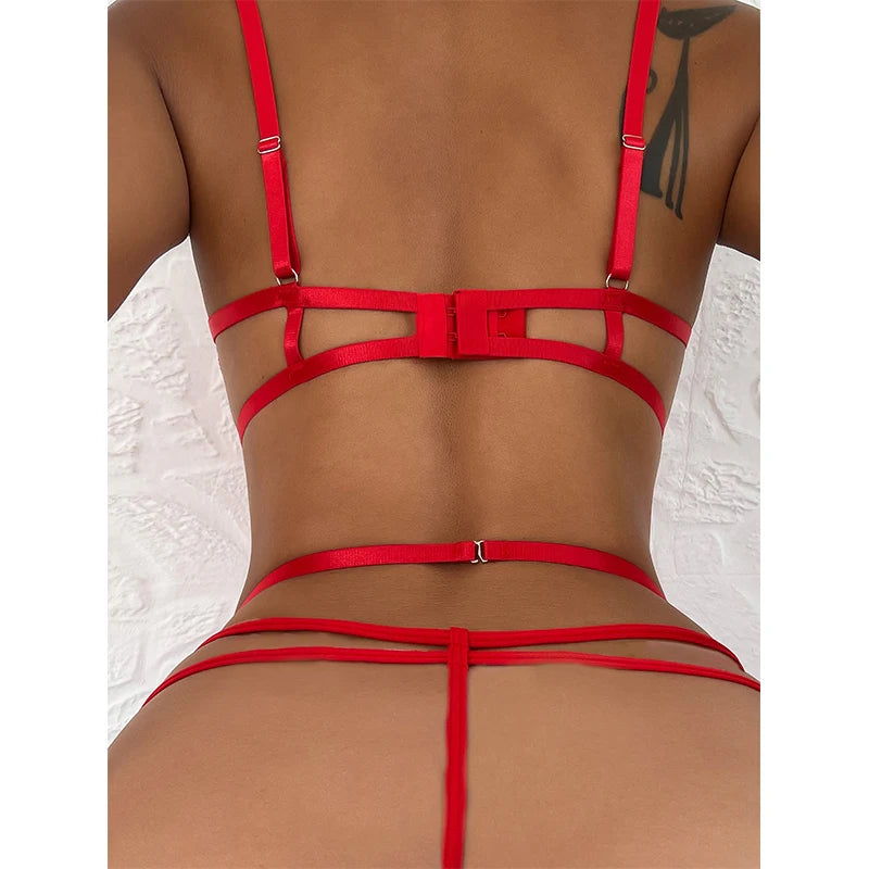 Women's Embroidered Lace Teddy Bodysuit – Deep V Sheer Intimate Babydoll - Harmony Haven - Essentials