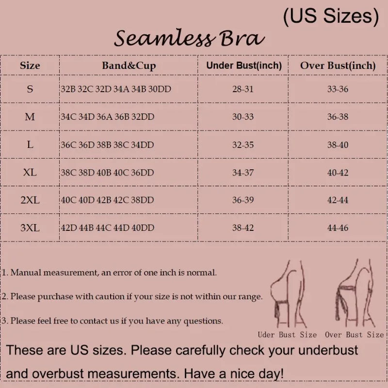 Women's Seamless Wireless Push-Up Bra – Full-Coverage Gather Support Bralette - Harmony Haven - Essentials