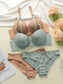 Women’s Lace Up Lingerie Set – Push Up Bra & Panty Steel Ring Underwear - Harmony Haven - Essentials