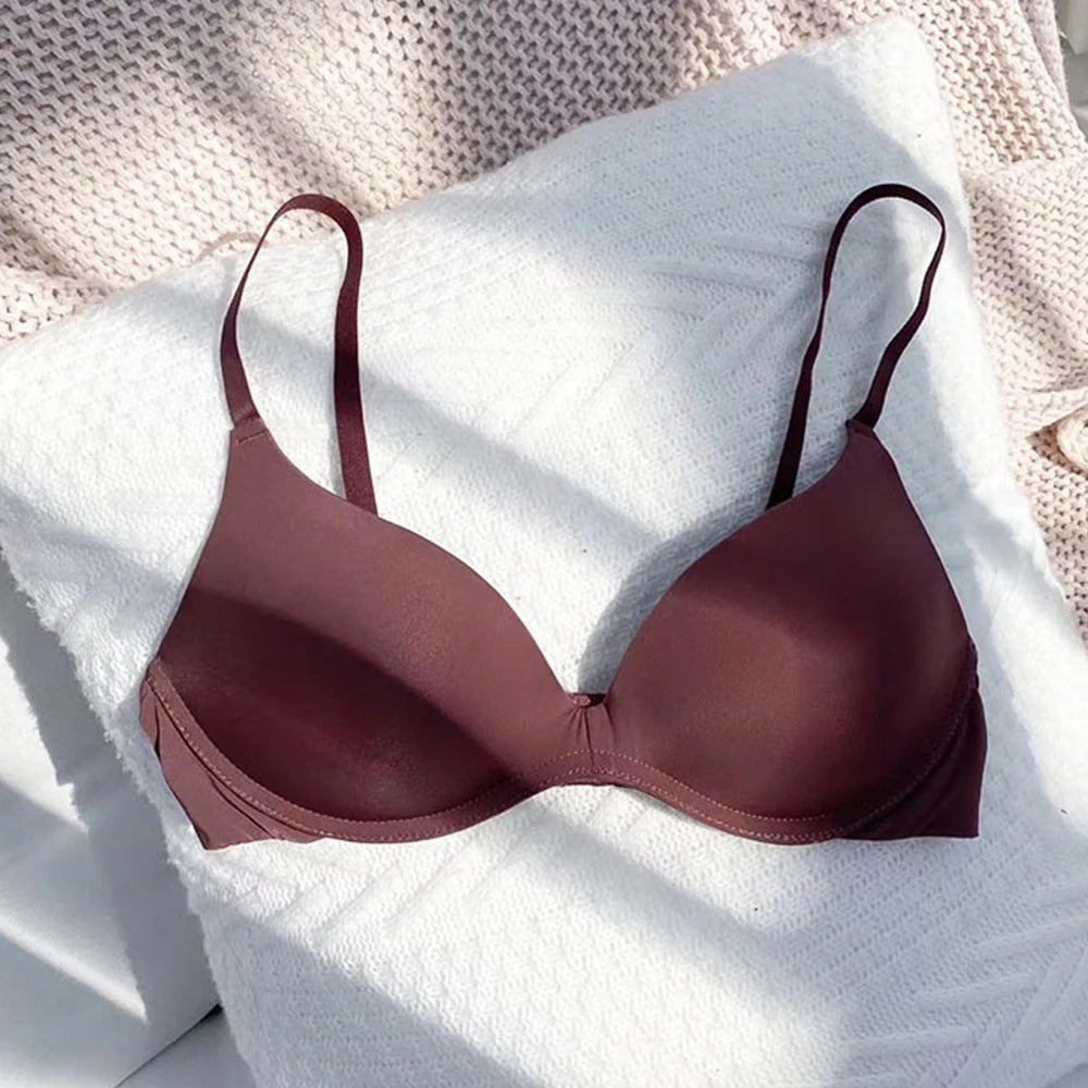 Women's Seamless Wireless Gather Bralette – Ultra-Comfort 3/4 Cup Padded Bra - Harmony Haven - Essentials