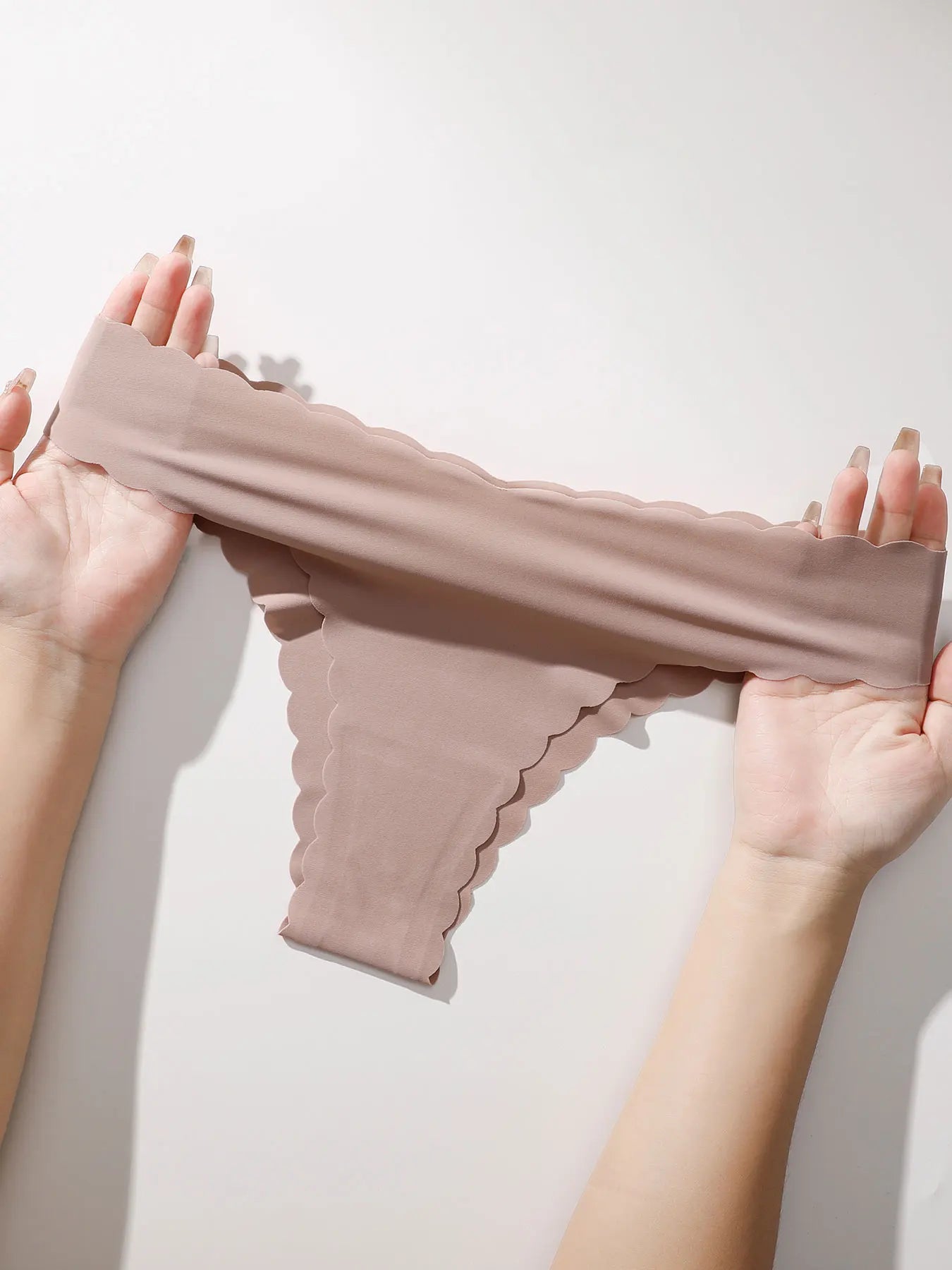 7-Piece Women's Seamless Panties Pack – Wavy Edge Soft Low-Rise Briefs - Harmony Haven - Essentials