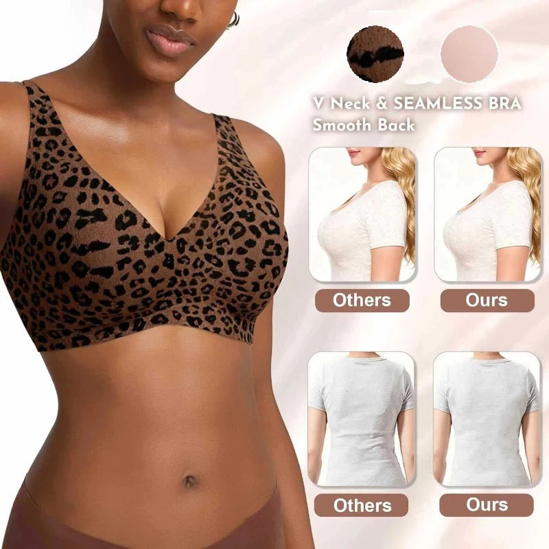 Women's Seamless Wireless Push-Up Bra – Full-Coverage Gather Support Bralette - Harmony Haven - Essentials