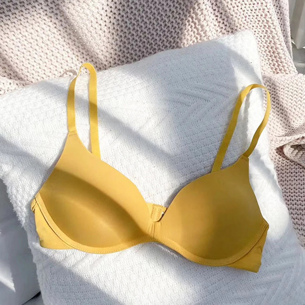 Women's Seamless Wireless Gather Bralette – Ultra-Comfort 3/4 Cup Padded Bra - Harmony Haven - Essentials