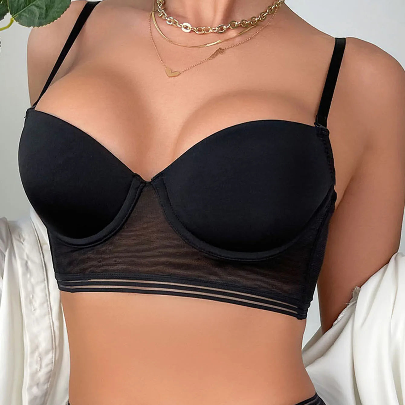 Women's Seamless Wireless Push-Up Bra – Smooth 3/4 Cup Everyday Comfort Bralette - Harmony Haven - Essentials