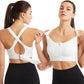 Women's Plus Size Front-Zipper Sports Bra – High-Impact Yoga & Workout Crop Tank - Harmony Haven - Essentials