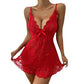Women's Romantic Lace Babydoll Dress – Sheer Mesh Lingerie Nightwear - Harmony Haven - Essentials
