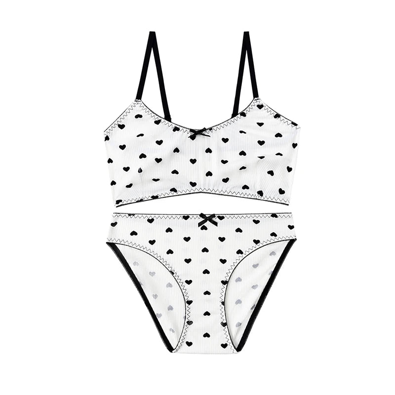 Women's Ultra-Thin Sheer Lace Bra & Panty Set – Wire-Free Unlined Lingerie - Harmony Haven - Essentials