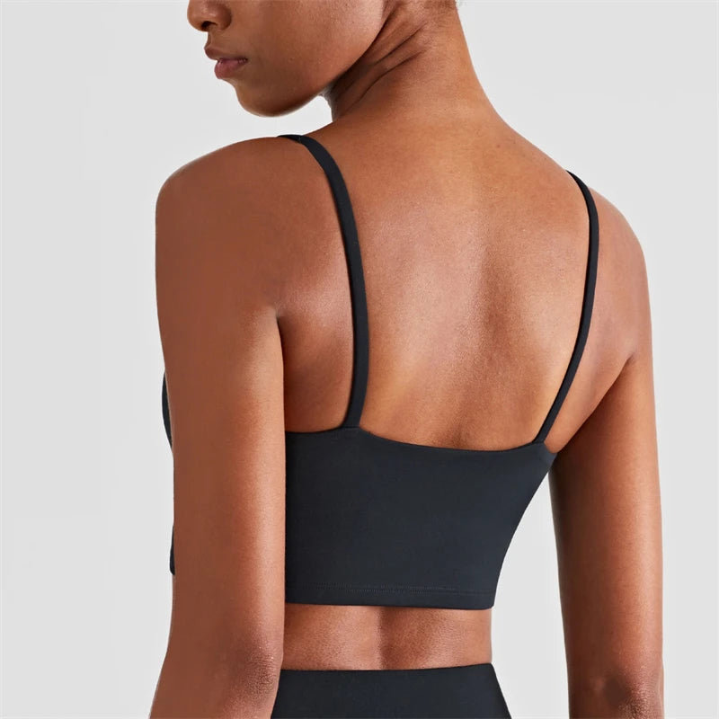 Women's Backless Sports Bra – High-Impact Yoga Workout Crop Tank Top - Harmony Haven - Essentials