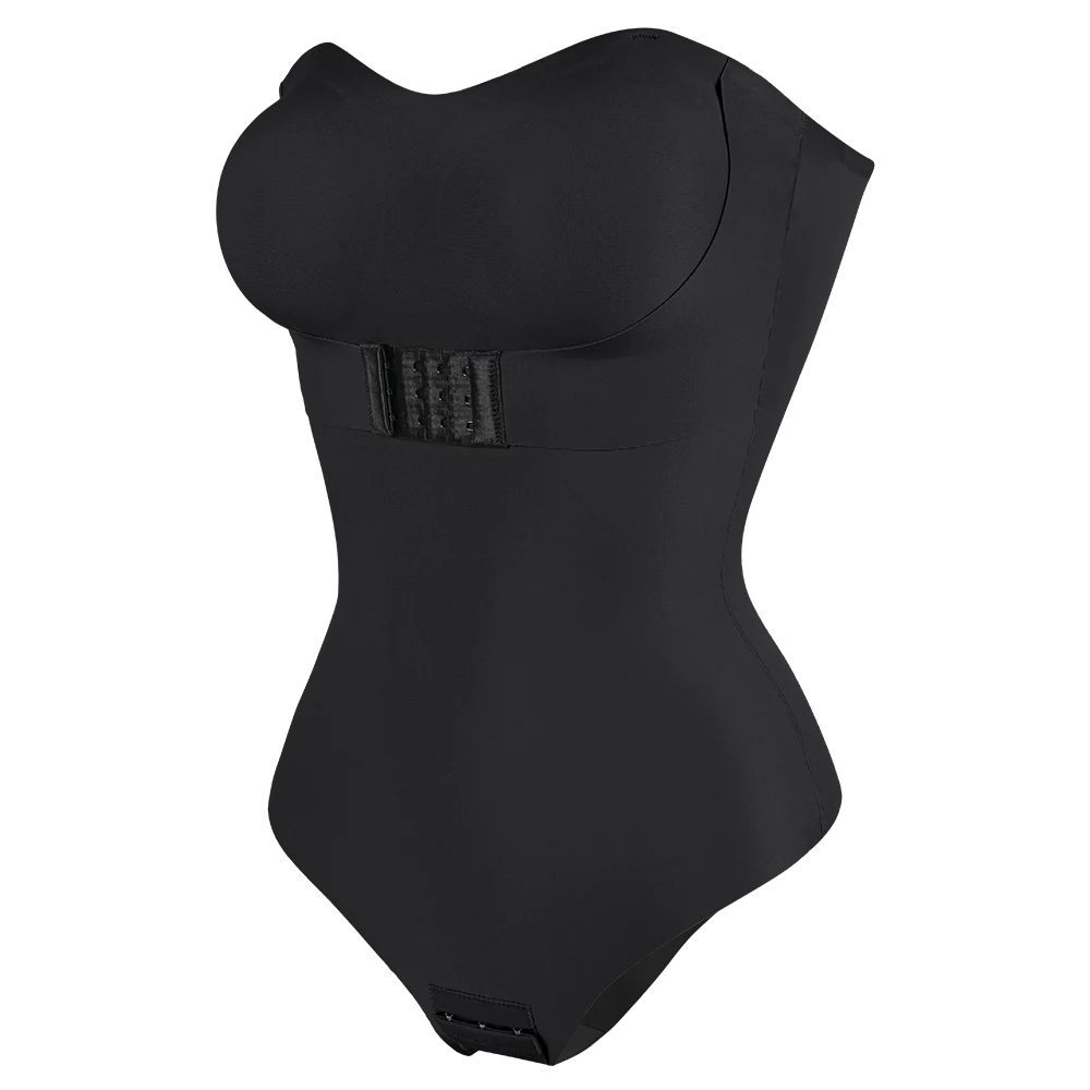 Plus Size Strapless Thong Bodysuit – Seamless Firm Tummy Control Shapewear - Harmony Haven - Essentials