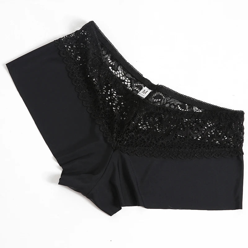 Women's Floral Lace Boyshort Briefs – 3-Piece Breathable Soft Lingerie Set - Harmony Haven - Essentials