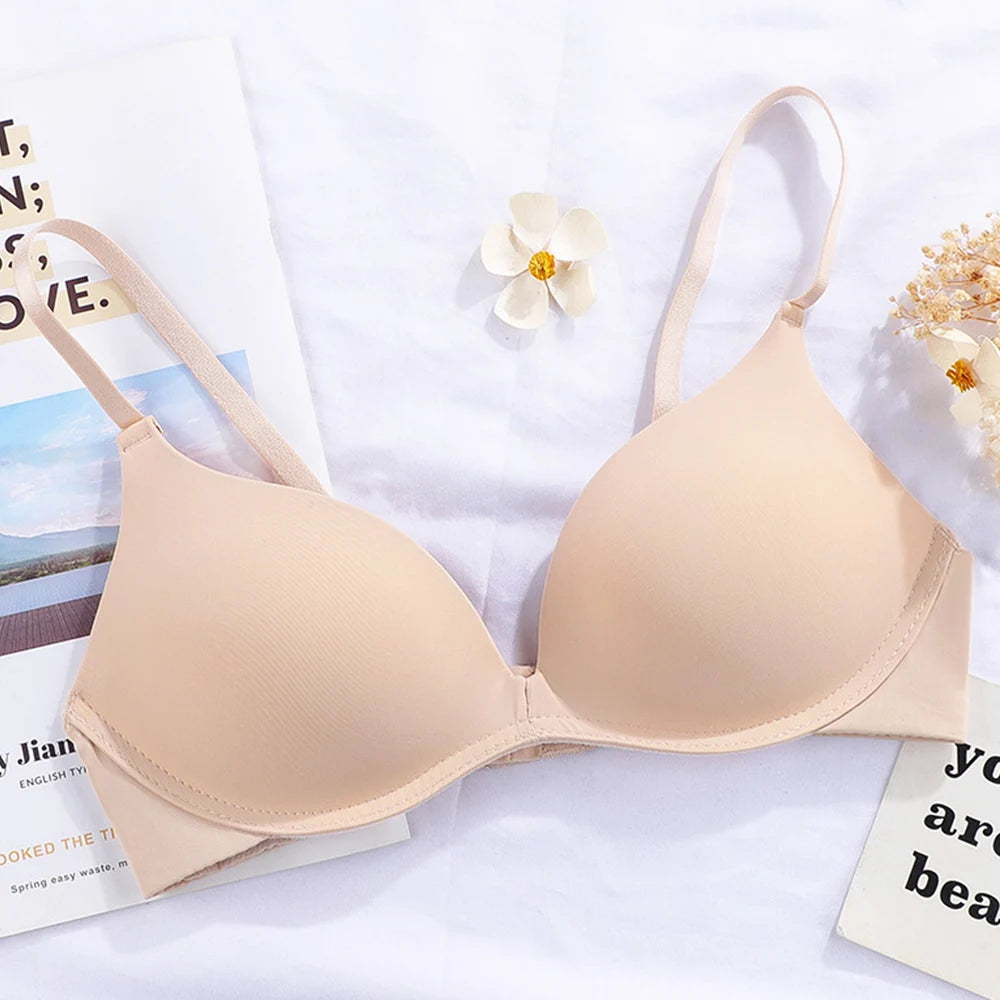 Women's Seamless Wireless Gather Bralette – Ultra-Comfort 3/4 Cup Padded Bra - Harmony Haven - Essentials