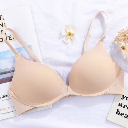 Women's Seamless Wireless Gather Bralette – Ultra-Comfort 3/4 Cup Padded Bra - Harmony Haven - Essentials
