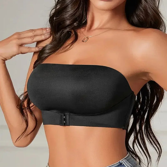 Women's Strapless Seamless Bra – Non-Slip Wireless Bandeau Tube Top - Harmony Haven - Essentials
