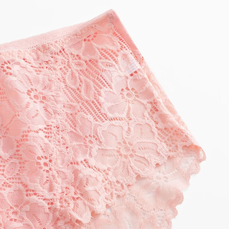 2-Piece Plus Size Lace Panties Set – Luxury Embroidery High-Rise Briefs - Harmony Haven - Essentials