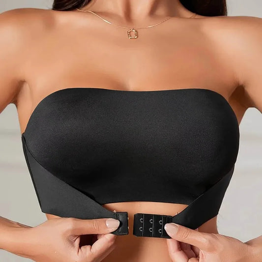 Women's Strapless Seamless Bra – Non-Slip Wireless Bandeau Tube Top - Harmony Haven - Essentials