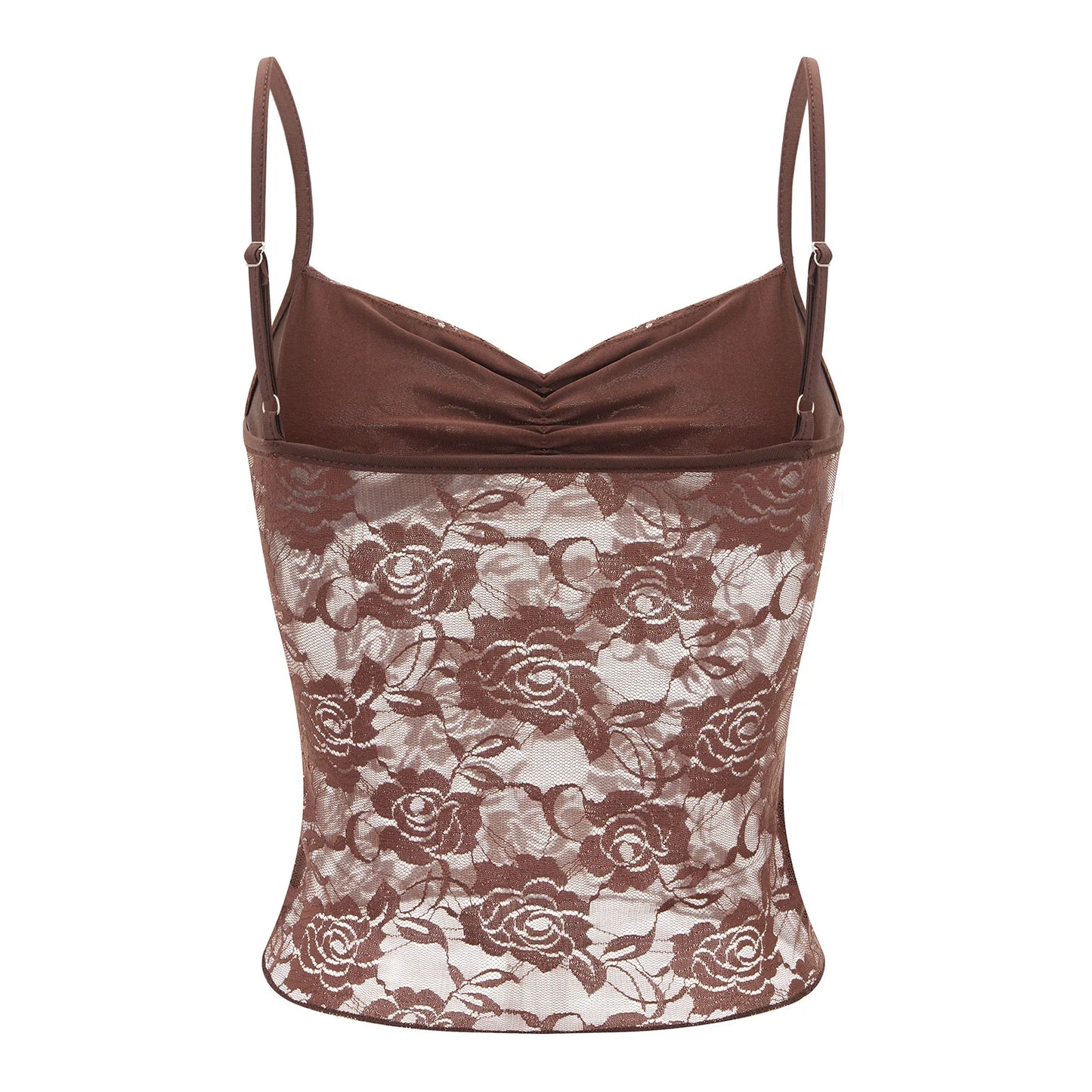 Women’s Lace Cami Top – Sleeveless Ruched Summer Corset Tank Top - Harmony Haven - Essentials
