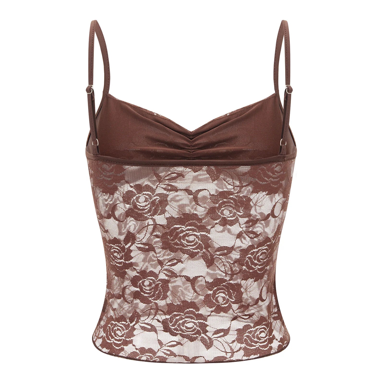 Women’s Lace Cami Top – Sleeveless Ruched Summer Corset Tank Top - Harmony Haven - Essentials