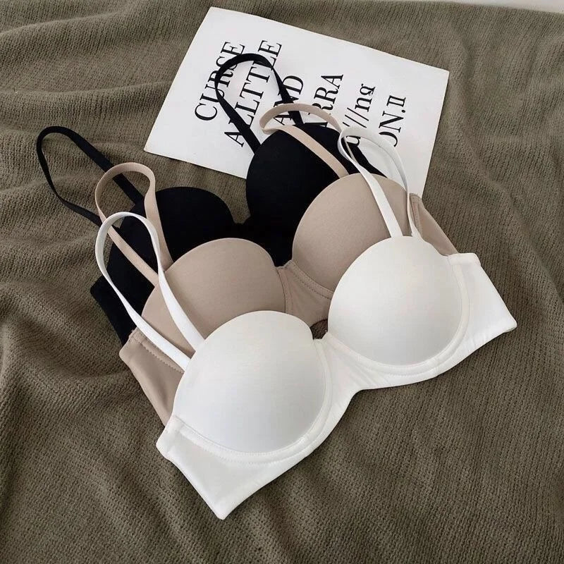 Women's Seamless Push-Up Bralette – Wireless Half-Cup Convertible Bra - Harmony Haven - Essentials