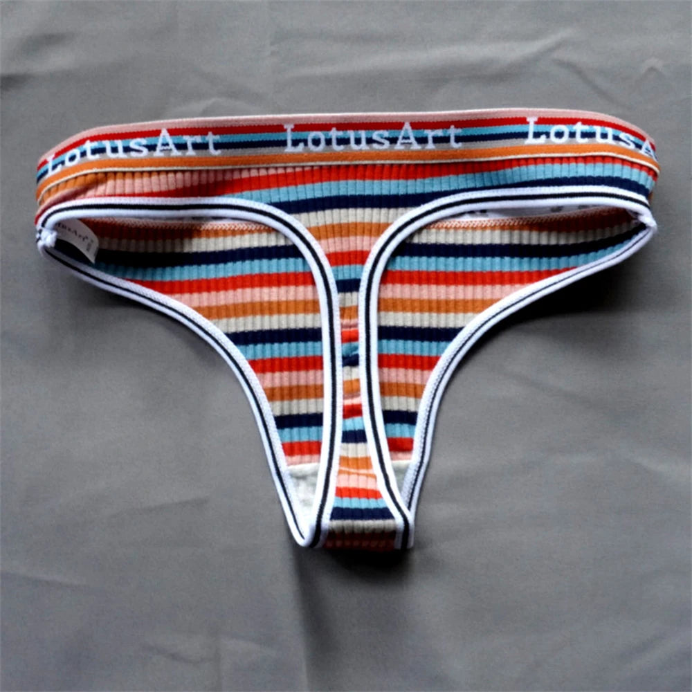 3PCS Women’s Brazilian Thong Set – Colorful Cotton Seamless G String Panties - Harmony Haven - Essentials