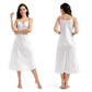 Women's White Satin Feather Bridal Robe – Luxury Mid-Calf Wedding Sleepwear Gown - Harmony Haven - Essentials