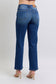 Judy Blue Full Size Side Seam Detail Straight Jeans with Pockets - Harmony Haven - Essentials