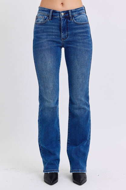 Judy Blue Full Size Run Mid-Rise Bootcut Jeans with Thermal Lining - Harmony Haven - Essentials