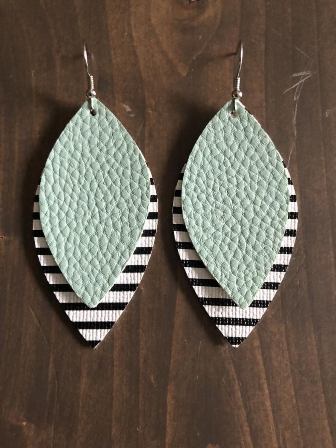 PU Leather Leaf Dangle Earrings - Harmony Haven - Essentials