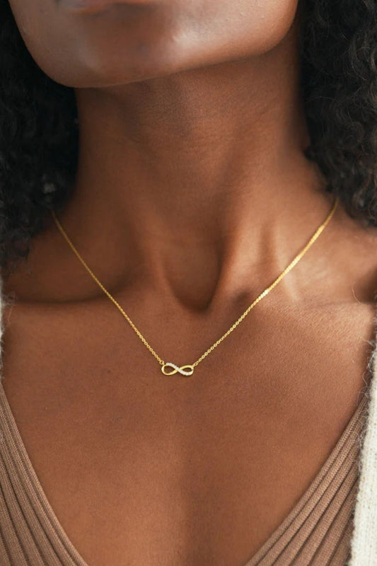 925 Sterling Silver Inland Zircon Infinite Necklace - Harmony Haven - Essentials