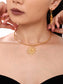 18K Gold-Plated Sun Necklace and Earrings 2 Piece Jewelry Set - Harmony Haven - Essentials