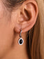 Stainless Steel Oval Drop Earrings - Harmony Haven - Essentials